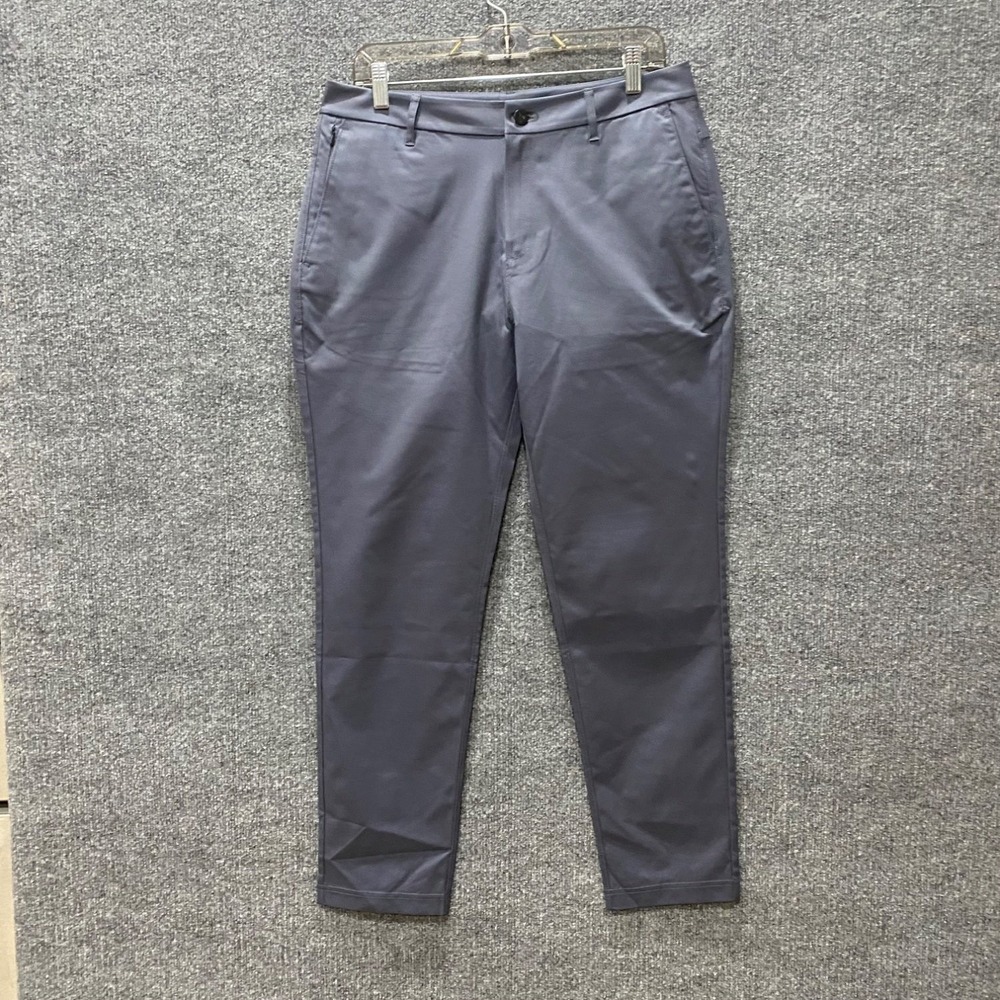 Puma Golf Pants Dealer Pant Mens 34x28 Gray Chino Tapered Leg Embroidered